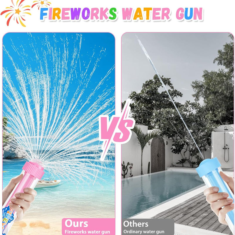 12Pack Creativity Fireworks Water Gun, Sprays Water Like Fireworks, Squirt Gun for Kids, Bulk Samll Water Blaster Summer Pool, Backyard, Beach, Birthday Party Outdoor Game Toys