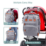 ISMGN Diaper Bag Backpack with Changing Station, Baby Bag for Mom, Grey | Baby Diaper Bag, Large Diaper Bag Backpack, Baby Bags for Boys Girls, Mens Diaper Bag, Diaper Backpack for Women