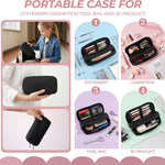 Della Gao Large Pencil Case, Big Capacity Pencil Pouch with 2 Compartments, Office Pencil Bag with Zipper, Big Pen Case for Adults (01-Black)