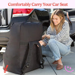 J.L. Childress Padded Backpack Car Seat Travel Bag - Ultimate, Black | Properly protects & fits most infant carriers, car seats & boosters for gate or baggage check to make airport days easier