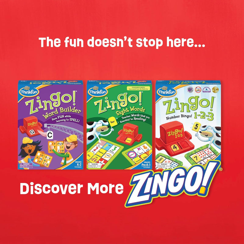 ThinkFun Zingo Bingo Award Winning Preschool Game for Pre-Readers - Ages 4 and Up, One of the Most Popular Board Games