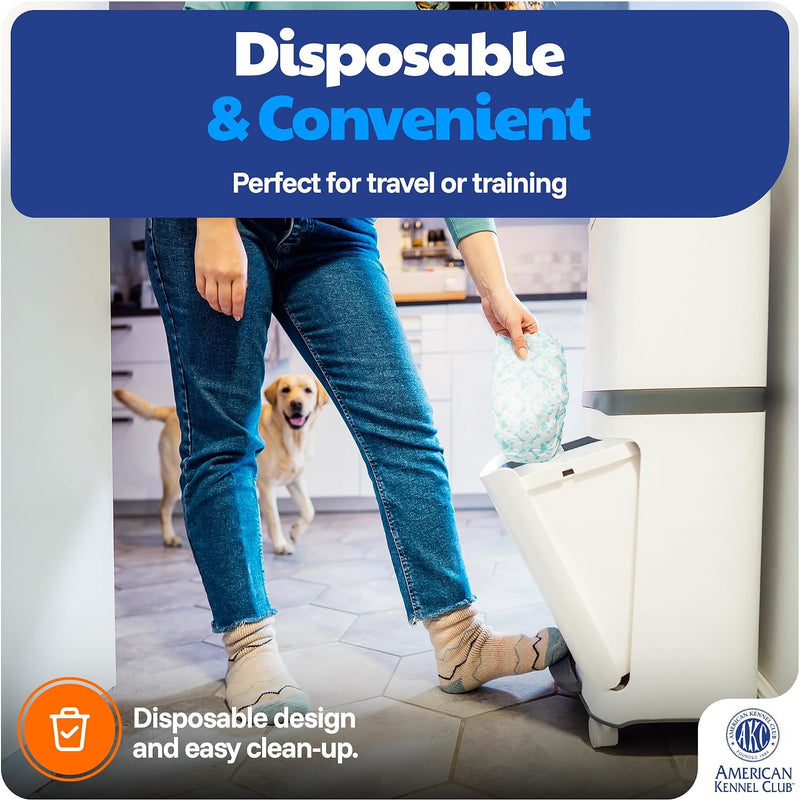 American Kennel Club Male Dog Wrap, Disposable Diapers with Wetness Indicator, Medium, 50 Count