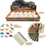 Dino Eggs Dig Kit, 12-Piece Dinosaur Excavation Bricks Toy for Kids Ages 6-12