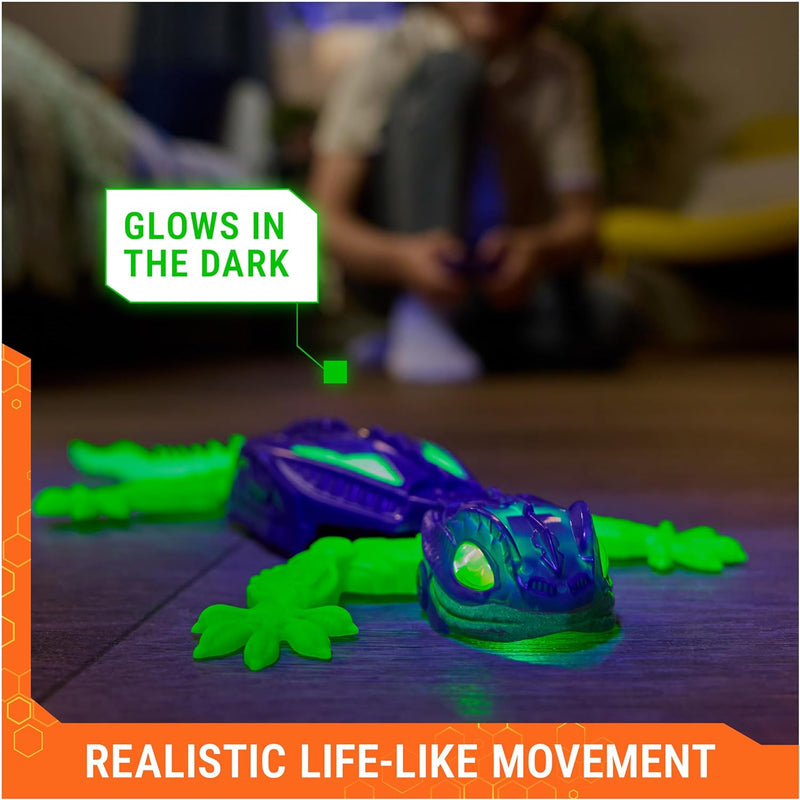 HEX Bots Glow-in-the-Dark Gecko Robot with Official Wall Climber Technology, Rechargeable Remote Control Toy for Kids Ages 4 & Up
