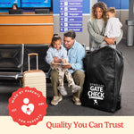 J.L. Childress Gate Check Travel Bag for Single & Double Strollers, Black | AirTag compatible Gate Check Bag keeps strollers clean, protected & easy to identify when airport gate checking