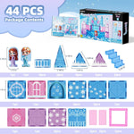 GobiDex Magnetic Building Blocks Princess Castle with 2 Dolls & Stairs, STEM Magnetic Tiles Building Toys for Kids Ages 3-5 4-8, Magnets Sensory Toddler Toys Birthday Gifts for 3+ Year Old Girls Boys