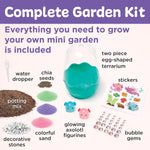 Kids' Axolotl Terrarium STEM Science Kit, Arts and Crafts, Indoor Gardening for Girls (Ages 6+) - Spring Gifts & DIY Toys