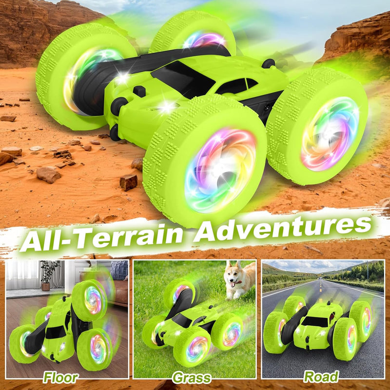 Remote Control Car with 360° Flips, 2.4GHz Double Sided RC Crawler for Outdoor Play