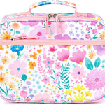 mibasies Kids Lunch Box for Girls, Insulated and Reusable Lunch Bag for School Preschool Kindergarten, Flower Pink