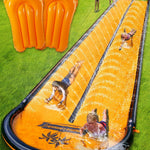 22ft Slip Water and Slide for Kids Adults, Extra Long Backyard Water Slide for Kids Ages 5-8 8-12 with Pool and 2 Inflatable Bodyboards, Summer Outdoor Games Water Toys