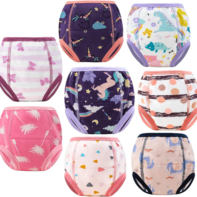 MooMoo Baby Potty Training Pants Cotton Training Underwear for Boy and Girl | OEKO-TEX, Absorbent Layers, Wetness Awareness, Easy Pull-On Fit, Washable & Reusable for Toddler Potty Training
