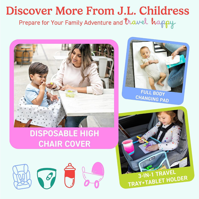 J.L. Childress Padded Backpack Car Seat Travel Bag - Ultimate, Black | Properly protects & fits most infant carriers, car seats & boosters for gate or baggage check to make airport days easier