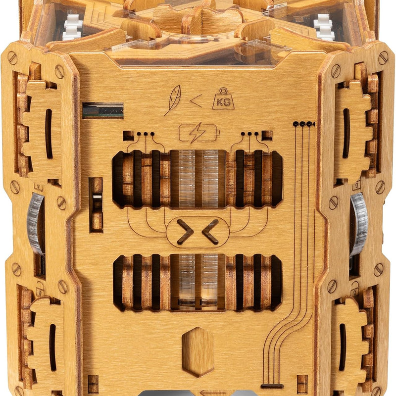 Puzzle Potato Tesla Box - Electronic Puzzle Box - Escape Room Game in a Box - Brain Teaser - 3D Wooden Puzzle for Adults - Money Puzzle Box for Cash Gift - Birthday GiftBox MoneyBox
