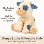 GUND Cozys Collection Cow, Stuffed Animal for Ages 0 and Up, Spring Decor Plush Toy, Cream/Blue, 10”