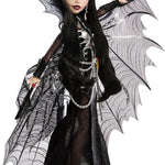 Monster High Doll, Elvira, Mistress of the Dark Collectible in Black Faux Leather Dress with Silvery Batwing Cape and Premium Accessories