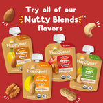 Happy Baby Organics Nutty Blends Stage 2, Bananas & Peanut Butter Organic Baby Food, Pack of 12 (3 oz each)