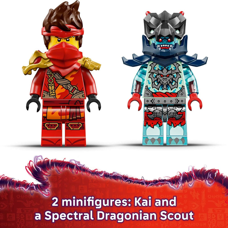 LEGO NINJAGO Kai's Motorcycle Building Toy for Kids, 2 Minifigures, Ages 6+, Building Blocks for Boys & Girls