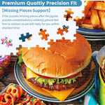 500-piece adult jigsaw puzzle with hamburger theme and 20.5x15 in size