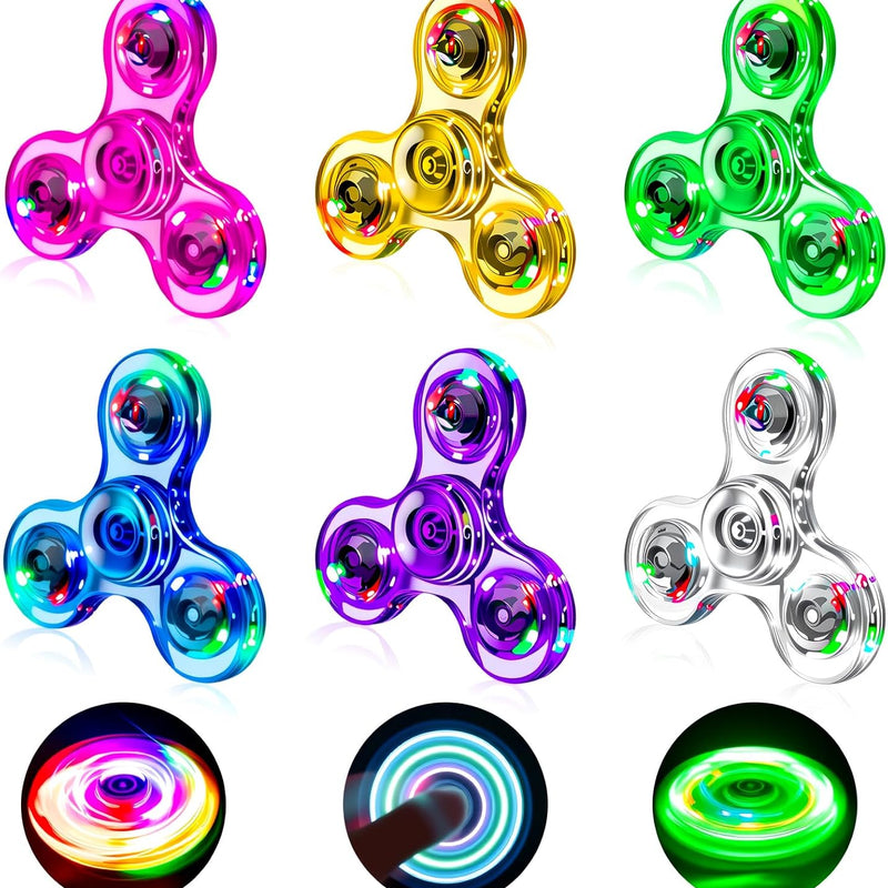 Figrol Fidget Toys 3 Pack,Light Up Fidget Spinner for Kids & Adults Stress Relief Calm Down,Sensory Toys for Kids with Autism ADHD Toys