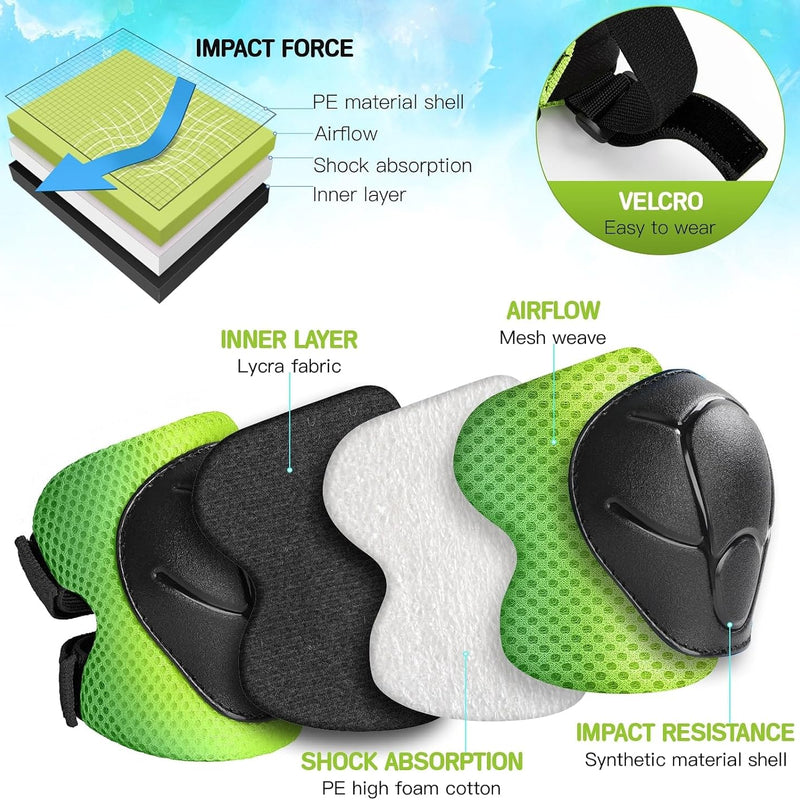 Toddler/Kids Bike Helmet Set with Adjustable Helmet and Protective Gear for Boys and Girls