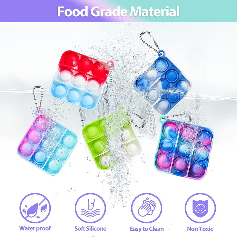 pop fidget toys for kids 4-8 8-12 mini pop keychain bulk party favors classroom prizes