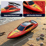Remote Control Boat for Kids with LED Lights, 2 Speed Modes, Self-Righting, Waterproof RC Boats for Pool, Lake, and River