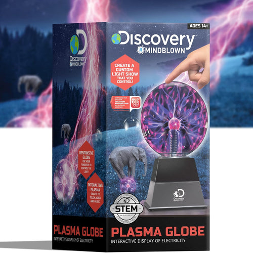 Discovery Plasma Globe Lamp - Interactive Electric Plasma Ball with Touch & Sound Sensitive Lightning
