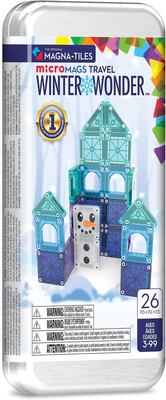 MAGNA-TILES microMAGS 26-Piece Heart to Heart Travel Set, The Original Magnetic Building Brand