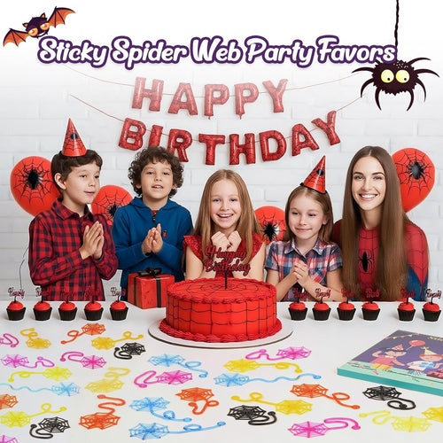 30-Piece Sticky Spider Web Hands: Fun Halloween Party Favors, Classroom Prizes, Goodie Bag Stuffers