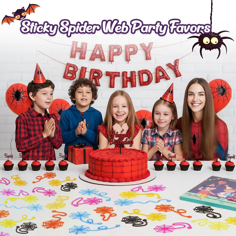 30-Piece Sticky Spider Web Hands: Fun Halloween Party Favors, Classroom Prizes, Goodie Bag Stuffers
