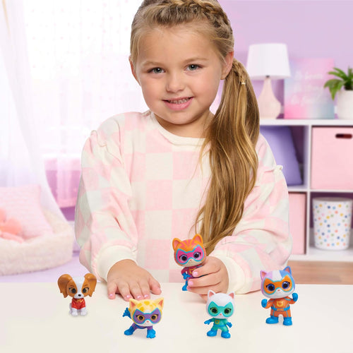 Disney Junior SuperKitties Hero Squad 5-Piece Figure Set, Kids Toys for Ages 3 Up by Just Play