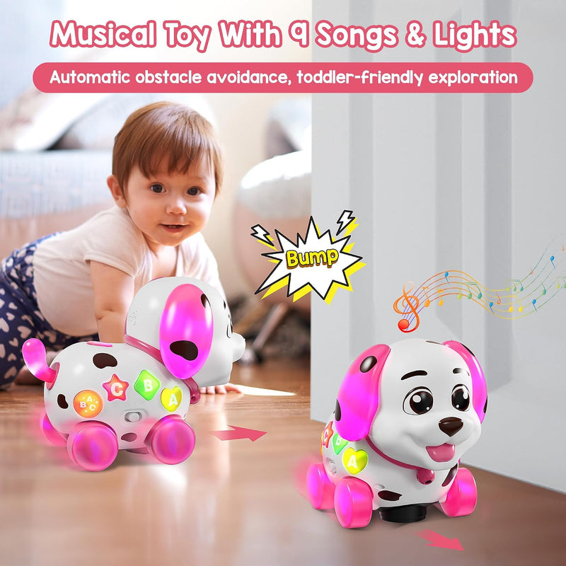 ToddlerCley Musical Puppy Toys for 1 Year Old Girl Gifts, 1st Birthday Girl Gift, Bilingual Learning Baby Toy 6-12-18 Months with Sound & Lights, Educational Toy for 1 Year Old Boy Present