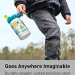 CamelBak Eddy+ Kids Insulated Stainless Steel Water Bottle with Bite Valve Straw, Leak‑Resistant Design for Everyday Hydration, 12oz, Biking Dogs