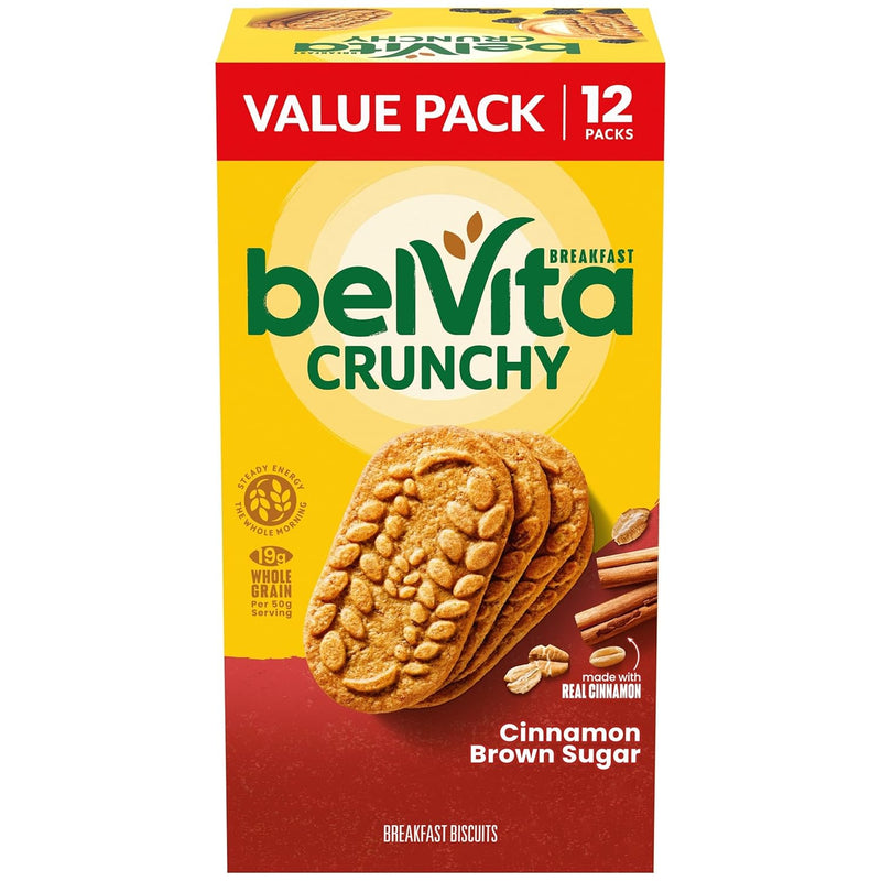 belVita Breakfast Bars Biscuits, Cinnamon Brown Sugar, Value Pack, 12 Packs