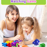 Montessori number learning dinosaur toys for 3-5 year old kids, double-sided, educational and entertaining