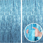 2-Pack Pink Foil Fringe Tinsel Party Backdrops for Birthdays, Bachelorettes, Graduations, and More
