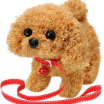 KSABVAIA Plush Golden Retriever Toy Puppy Electronic Interactive Dog - Walking, Barking, Tail Wagging, Stretching Companion Animal for Kids Toddlers