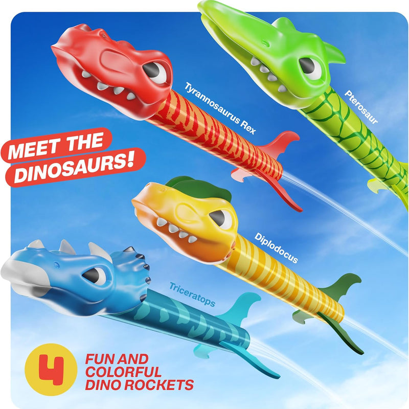 Ninja Blast Dinosaur Toy Rocket Launcher for Kids Toys for Kids 3-5 5-7 4-6 - Outdoor Toys for Kid Ages 4-8 - 3 4 Year Old Boy Birthday Gift - Gifts for Boys Age 3 4 5 6 Years Toy for Toddlers
