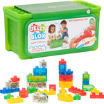 Jelly Blox Stash 'N Stack 2-in-1 Storage Case with 30 Blocks for Toddler Sensory Play Toy Ages 2+