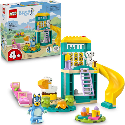 LEGO Bluey Playground Fun with Bluey and Chloe Sensory Building Blocks, Preschool Pretend Play & Learning Toys for Kids, 4 Year Old Girl & Boy Birthday Gifts