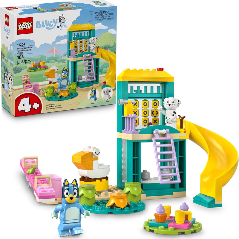 LEGO Bluey Playground Fun with Bluey and Chloe Sensory Building Blocks, Preschool Pretend Play & Learning Toys for Kids, 4 Year Old Girl & Boy Birthday Gifts