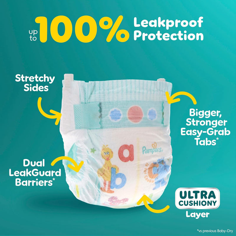 Pampers Diapers - Baby Dry - Size 5, 132 Count, Absorbent Disposable Infant Diaper (Packaging May Vary)