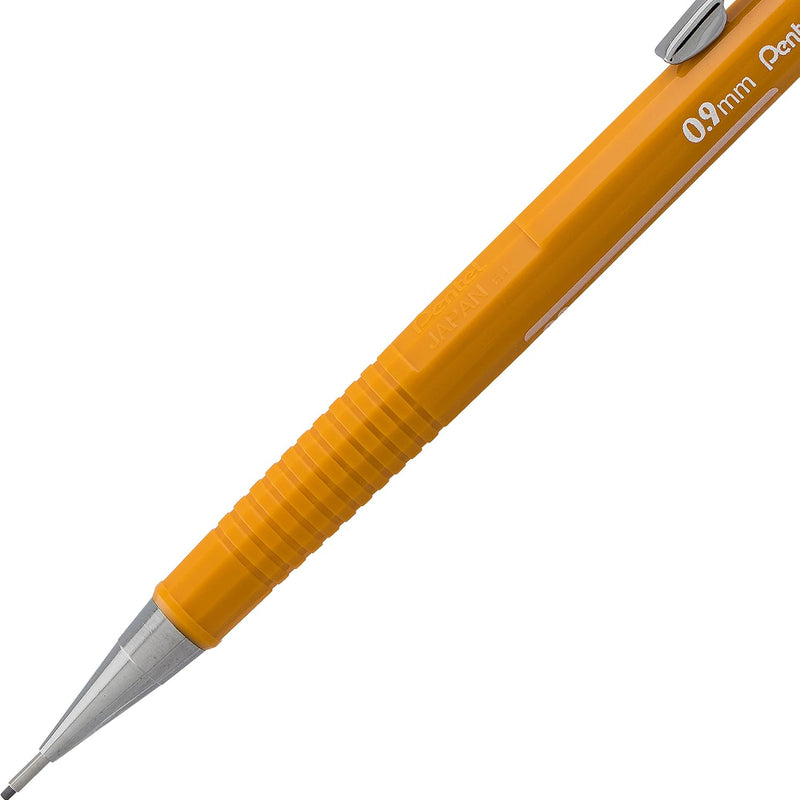 Pentel Sharp Mechanical Pencil, (0.9mm), Bold Line, Yellow Barrel, Pack of 2 (P209BP2-K6)