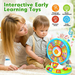 Duchong Learning Toy for Kids 1 2 3 Year Old Boys Girls, Spin and Sing Alphabet Zoo with Sounds, Interactive Educational Toys for Toddler 2-3, First Christmas 1st Birthday Gifts Toy