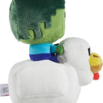 Mattel Minecraft Plush Zombie Chicken Jockey Toy, Collectible Stuffed Animal, 8-inch Soft Doll Inspired by Video Game Character​​