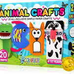 Craftikit® 20 Award-Winning Animal Toddler Arts and Crafts for Kids Ages 3-10 Years, All-Inclusive Animal Craft Kits, Fun Toddler Craft Box for Girls, Boys in Preschool