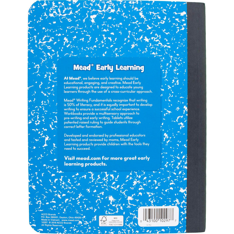 Mead Primary Journal Creative Story Tablet Composition Notebook, 7.5" x 9.75", Grades K-2, 100 Sheets, Color Selected For You (10297)