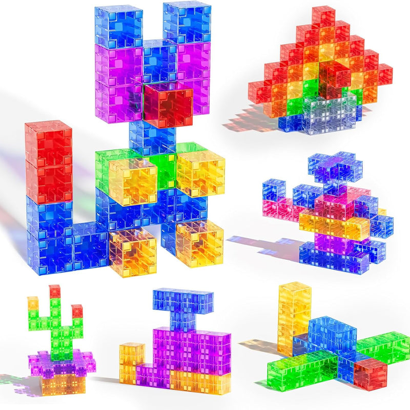 SYSKENI Magnetic Building Blocks Toys for Toddlers - Macaron Colors, STEM Learning