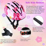 Lamsion Kids Adjustable Helmet with Protective Gear Set for Toddlers, Ages 3 to 8, Boys and Girls, Cycling, Skating, Scooter Helmet