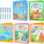 5-Pack Reusable Water Coloring Books for Toddlers, Mess-Free Portable Educational Doodle Toys